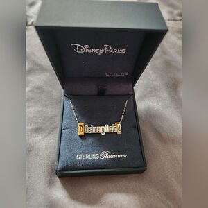 NWT Crislu Disneyland Marquee Necklace